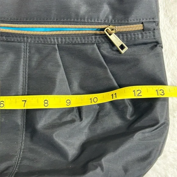 Travelon Black Crossbody Bag Gold Hardware Lockdown Features Anti-Slash Strap - Picture 7 of 16